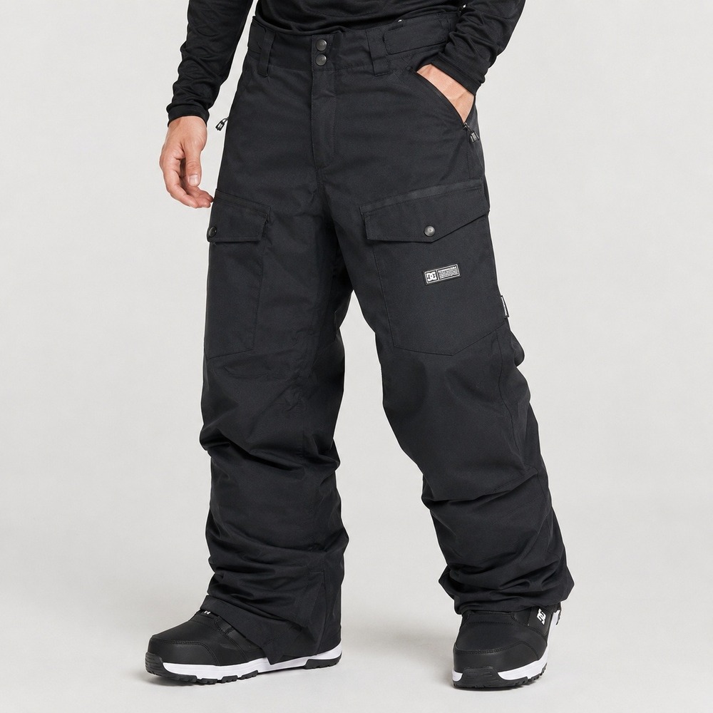 DC Shoes Co USA Mens 15K Waterproof Snowboard Pants‎ Black Cargo Size Large L